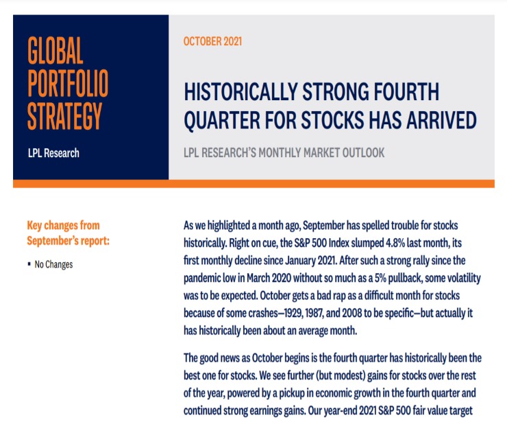 Global Portfolio Strategy | October 11, 2021